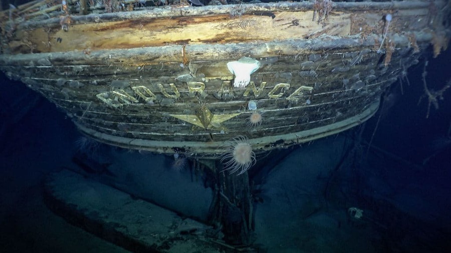 Съемку затонувшего корабля Шеклтона